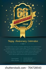 68th Anniversary celebration template design , 68 year anniversary design of elements, dark green or Turquoise blue background - vector illustration