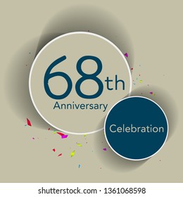 68th anniversary logo with the classic stage, gives a simple feel but looks elegant, this design is suitable for greeting cards or invitation cards