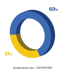 69 31 3d donut pie chart illustration eps vector