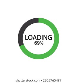 69% circle diagrams Infographics vector, 69 Percentage ready to use for web design.