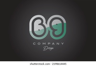 diseño de iconos de logotipo de número gris verde 69. Plantilla creativa para empresas y empresas