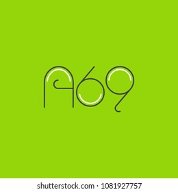 A 69 Letter and Number logo icon vector template. 

