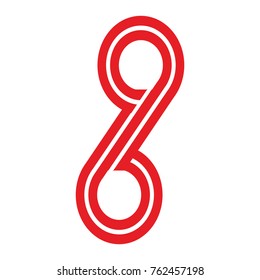 69 letter vector logo