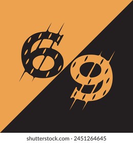 69 diseño del logotipo con concepto de aguja y cavidad