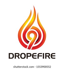 69 orange flame fire logo icon vector 3d