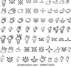 69 simple line icon weather 