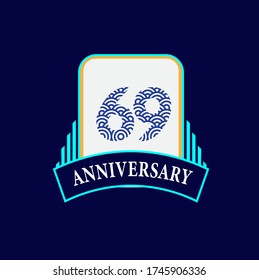 69 Years Anniversary Celebration Vector Template Design Illustration