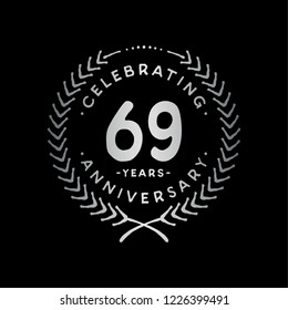 69 years design template. 69th vector and illustration.