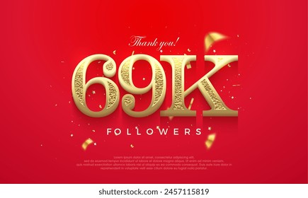 69k number to say thank you. social media post banner poster design.