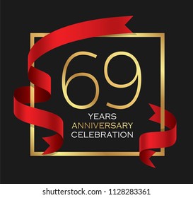 69th years anniversary celebration background