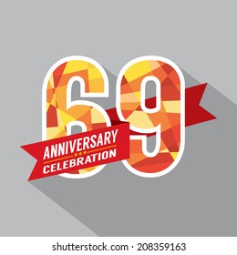 69th Years Anniversary Celebration Design