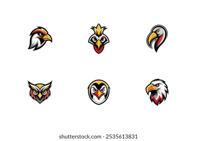 6-Paquete-Vector de Ilustración vectorial de animales de vida silvestre