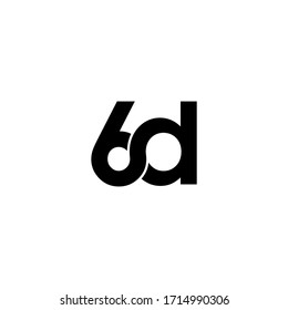6d letter original monogram logo design