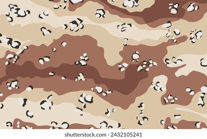 6dcu desert combat uniform camouflage for military dress with choco chip pattern seamless vector
