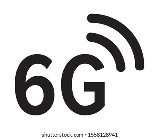 6G mobile network wireless speed flat vector icon for apps and websites