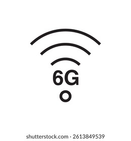 6g network icon editable outline stroke vector eps