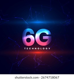 Vector de fondo de tecnología de red de malla de Internet inalámbrica de red 6G