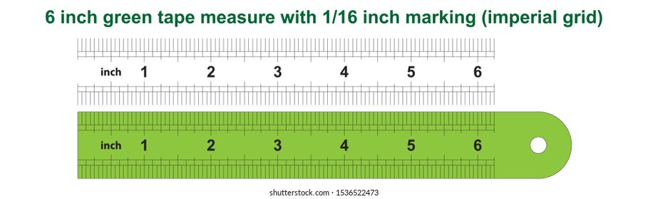 6-inch Imperial Marking Grid And Ruler With This Grid. 10:1 Scale