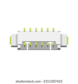 6-Pin Wire-to-Board and Wire-to-Wire Connector Vector Illustration: Showcasing the Enhanced Connectivity and Expansion Options of 6-Pin Connectors for Effortless Wiring Solutions in a Visual Design