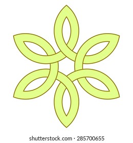6-point Celtic knot vector illustration for your design