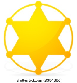 6-pointed Sheriff star, badge