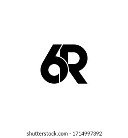 6r letter original monogram logo design
