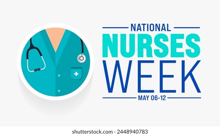 6th to 12th May is National nurses week background template. Medical and health care concept. Celebrated annually in United States. Thank you nurses or honour of the nurses and doctors background