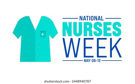 6th to 12th May is National nurses week background template. Medical and health care concept. Celebrated annually in United States. Thank you nurses or honour of the nurses and doctors background