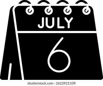 6th of July Line vector Icon Design