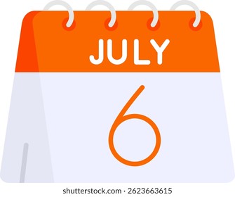 6th of July Line vector Icon Design