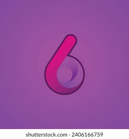 6th logo design, anniversary logo 6th concept