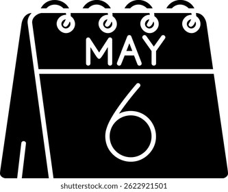 6 de mayo Línea Vector Icon Design