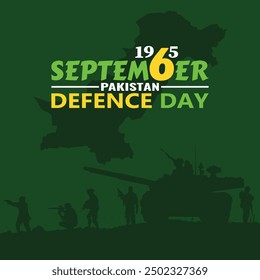 6th September 1965 Defence Day of Pakistan calligraphy banner