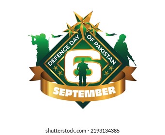 6th September. Happy Defence Day with Pakistani Army and Air Force Aircraft vector design