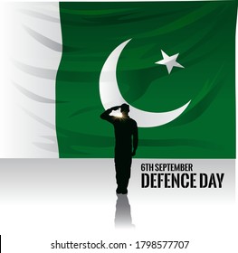 6th September Pakistan Defence Day Vector Illustration