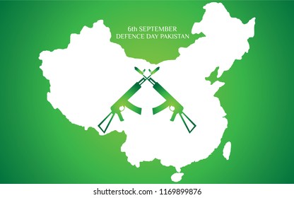 6th Septermber. Happy Defence Day Pakistan. Vector. 5K.