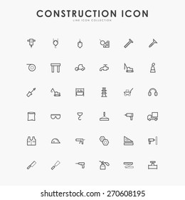 6x6 construction minimal line icons