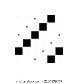 6x6 Würfel, quadratische geometrische Anordnung. Quadratillustration