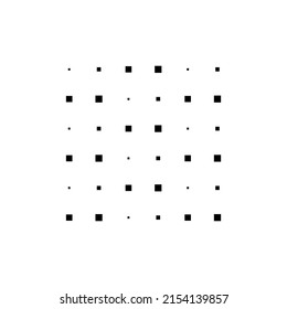 6x6 cube, square geometric arrangement. Square illustration