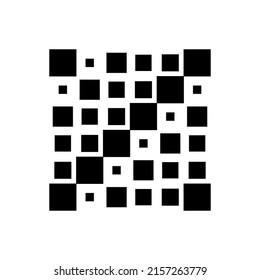 6x6 cube, square geometric arrangement. Square illustration