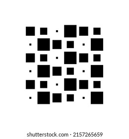 6x6 cube, square geometric arrangement. Square illustration
