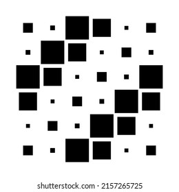 6x6 cube, square geometric arrangement. Square illustration