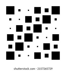 cubo 6x6, disposición geométrica cuadrada. Ilustración cuadrada