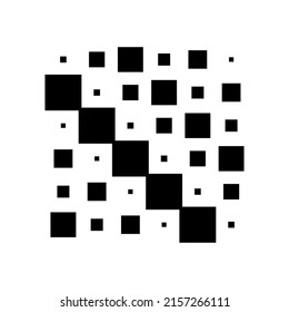 6x6 cube, square geometric arrangement. Square illustration
