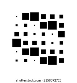 cubo 6x6, disposición geométrica cuadrada. Ilustración cuadrada
