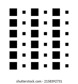 6x6 cube, square geometric arrangement. Square illustration