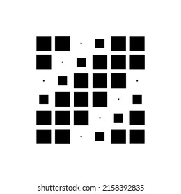 6x6 cube, square geometric arrangement. Square illustration