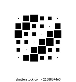 cubo 6x6, disposición geométrica cuadrada. Ilustración cuadrada