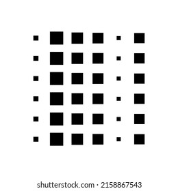 cubo 6x6, disposición geométrica cuadrada. Ilustración cuadrada