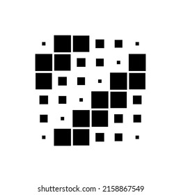6x6 Würfel, quadratische geometrische Anordnung. Quadratillustration
